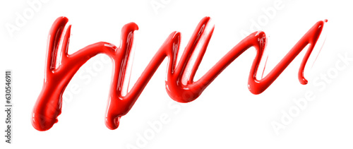 red watercolor drops zigzag isolated on transparent background