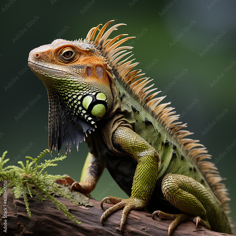 Fototapeta premium iguana on a tree