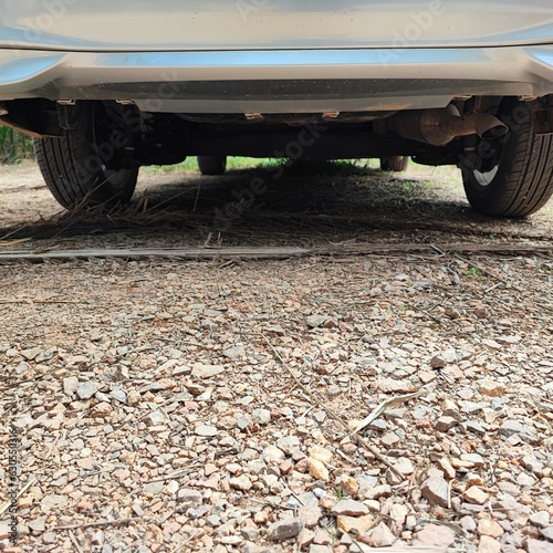 the road under the car