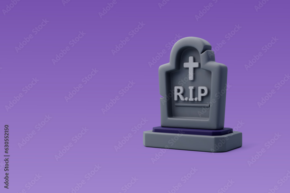 Inscriptions 3d Gravestone With Rip Inscription Halloween Holiday Concept  PNG Images