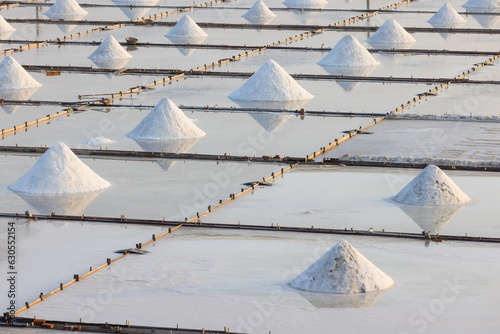 Salt Farm, salt pile in Tainan, Taiwan