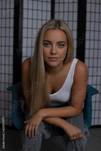 A blonde woman