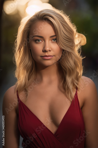A blonde woman