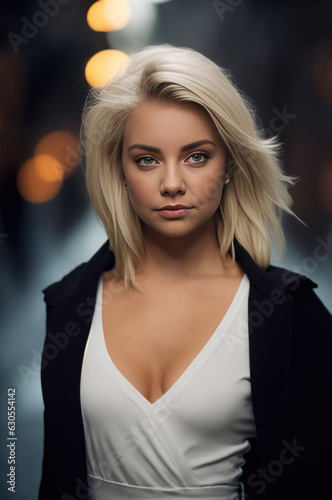 A blonde woman