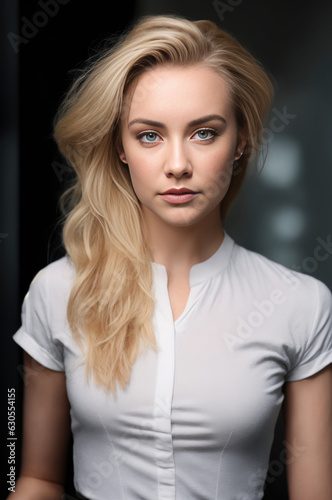A blonde woman