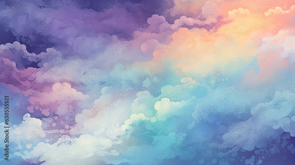 whimsical abstract cloud texture background, generative ai