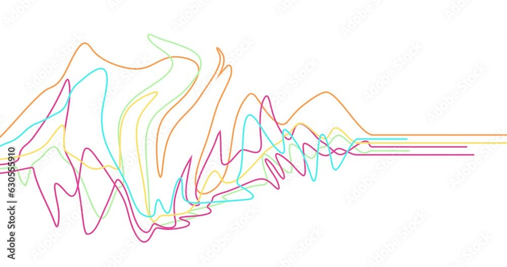 Process of solving, unleashing problems animation. Convert a complex problem to a simple business solution. Chaotic lines and doodles. Brainstorming video.