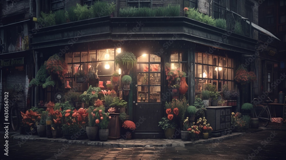 Naklejka premium 花屋イメージ,Generative AI AI画像