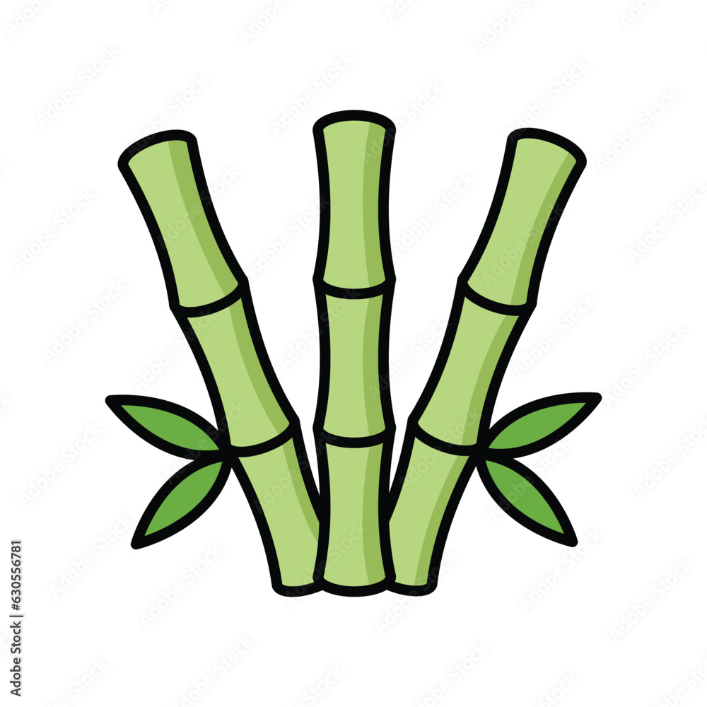 Fototapeta premium bamboo icon vector design temp[late in white background