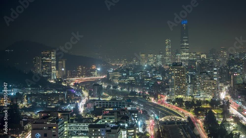 Wallpaper Mural Providencia Night Time Lapse Santiago de Chile Torontodigital.ca