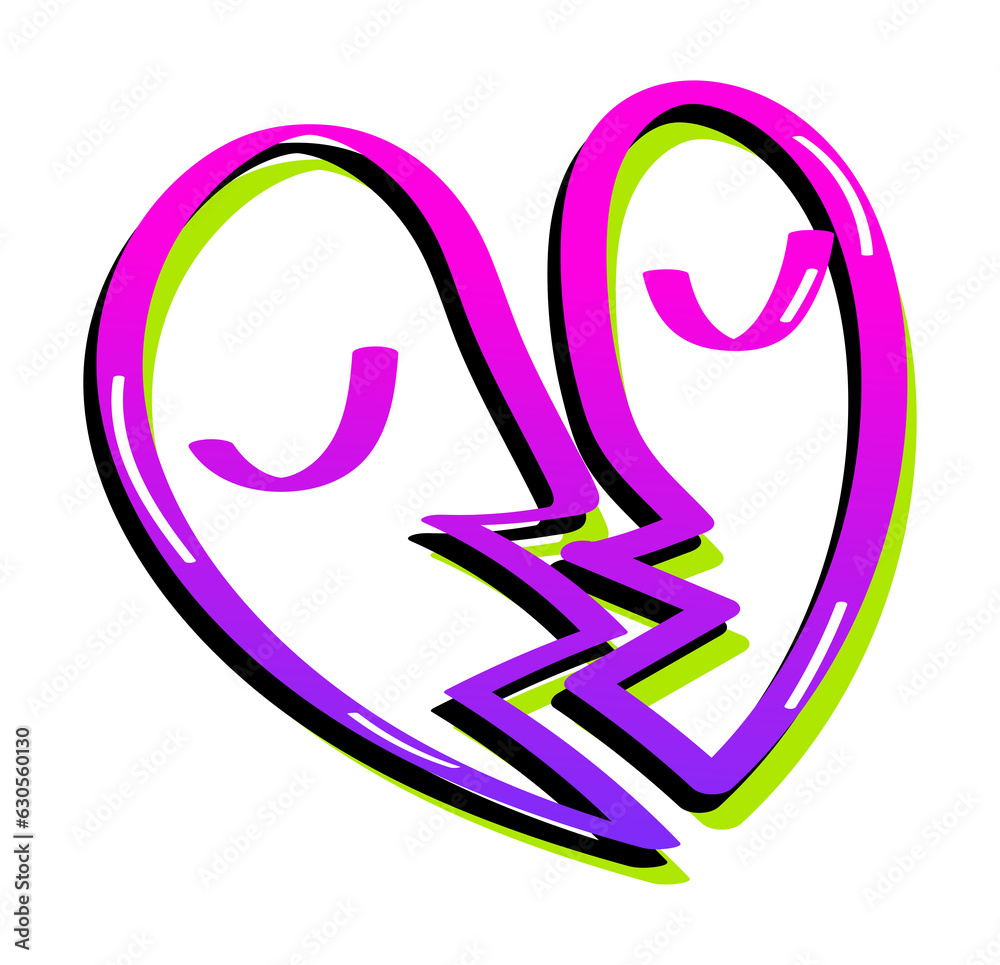 Broken heart spray paint Broken heart spray paint