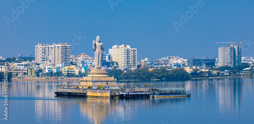 Buddha statue in Hyderabad, India, is the world's tallest monolith of Gautama Buddha erected in the middle of Hussain sagar lake.