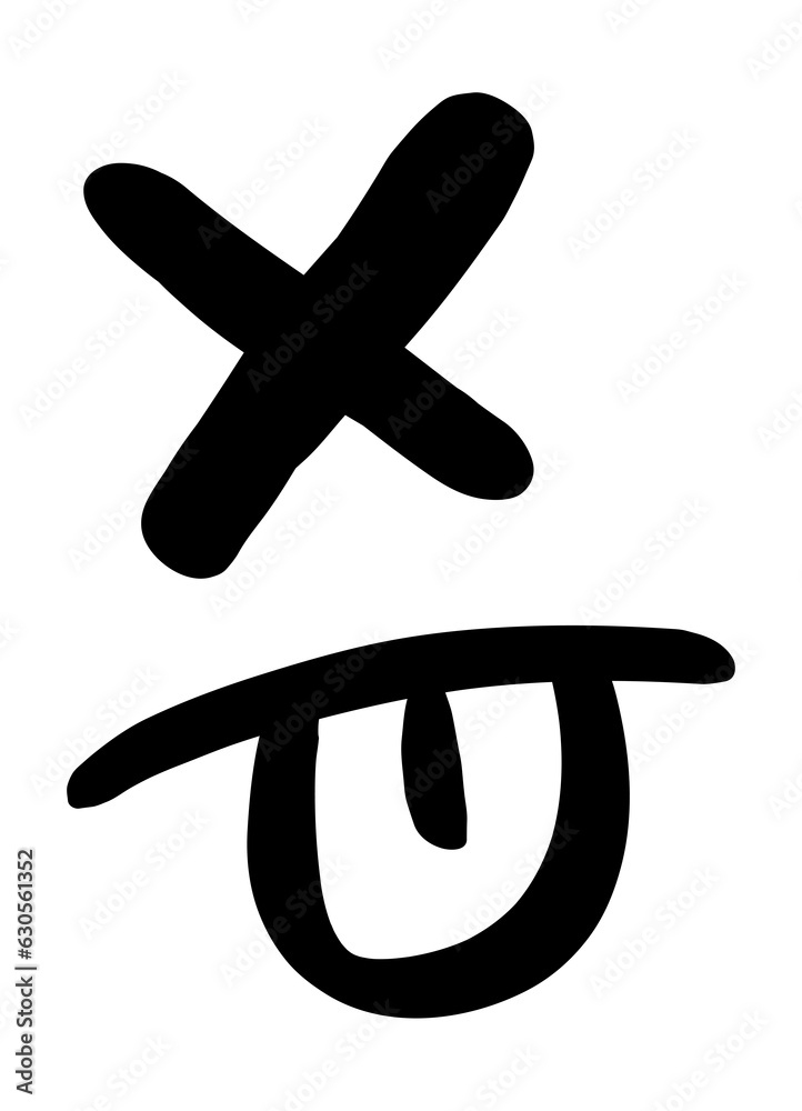 Fototapeta premium Comic face spray paint