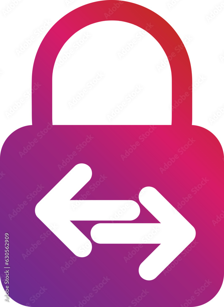 gradient style modern security padlock icon gradient style modern security padlock icon