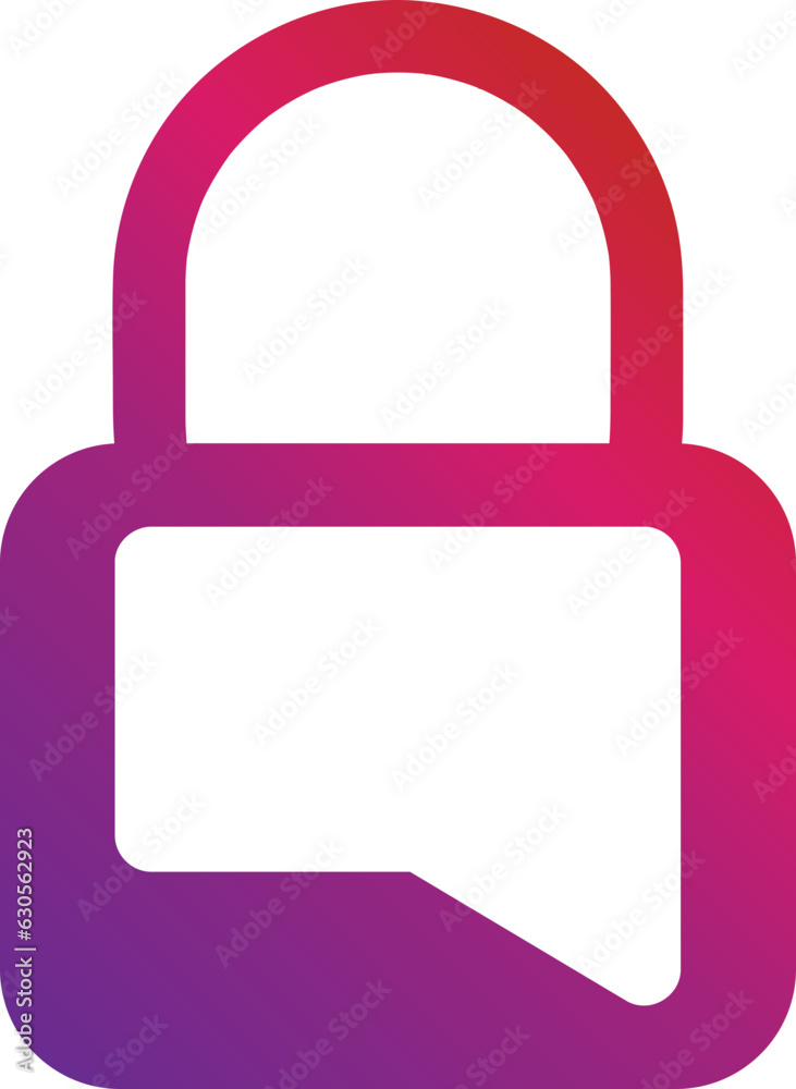 gradient style modern security padlock icon gradient style modern security padlock icon