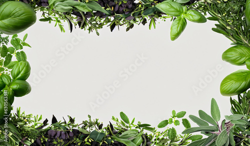 Photography Herbaceous Mediterranean Border Aromatic Basil, Thyme, Oregano, Rosemary, and Sa