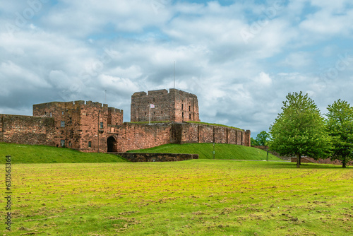 The view of the Carlisle Castle under the clouds photo