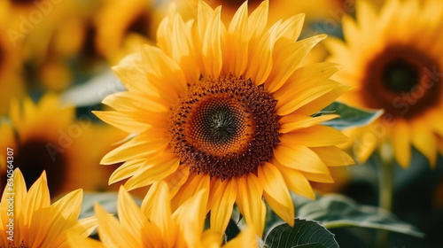 sunflower summer yellow field plant 