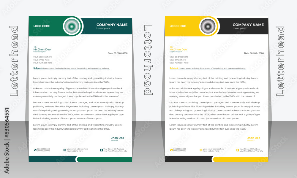 Modern Creative & Clean business style letterhead bundle of your corporate project design. Modern Creative & Clean business style letterhead bundle of your corporate project design.