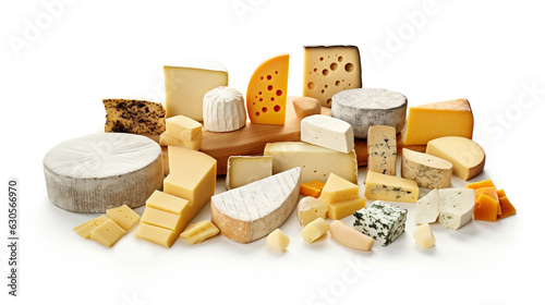 cheese isolated on white background. generative AI