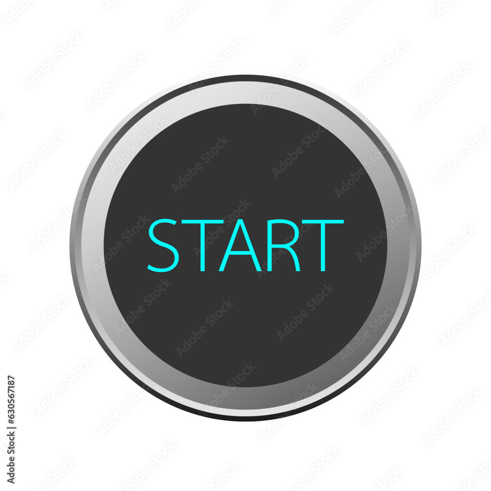 Power Switch icons vector buttons. START STOP button. Power Switch icons vector buttons. START STOP button.