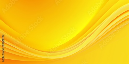 Bright sunny yellow dynamic abstract background. Modern lemon orange color. Fresh business banner for sales, event, holiday, party, halloween, birthday, falling. 3d lines with soft, Generative AI