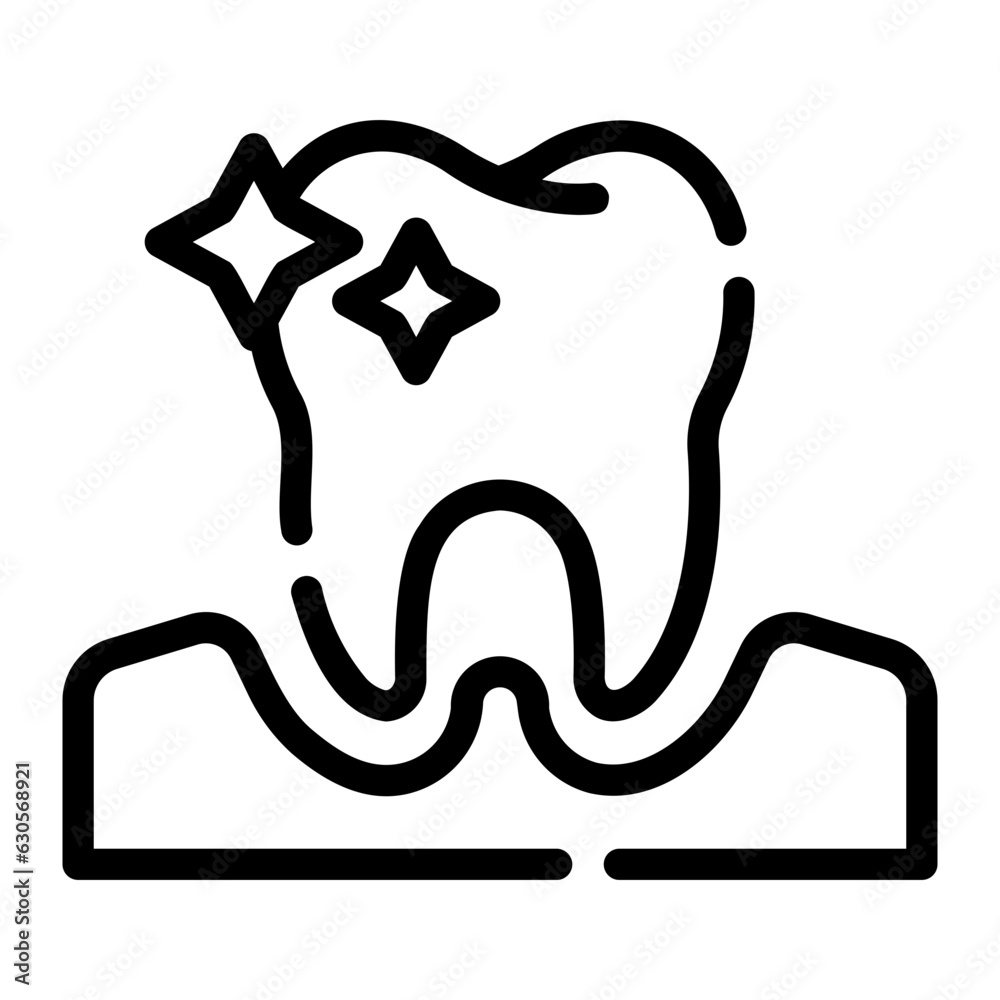gold teeth Line Icon gold teeth Line Icon