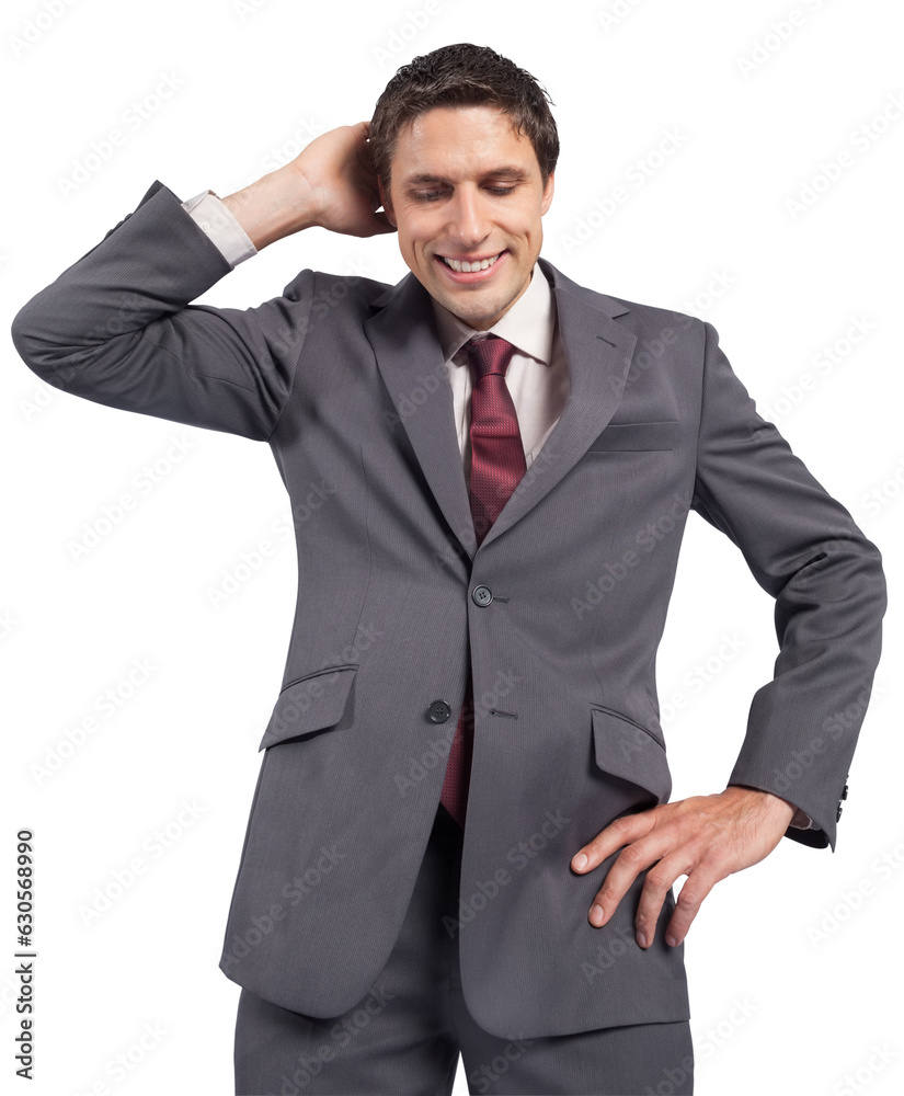Digital png photo of happy caucasian businessman on transparent background Digital png photo of happy caucasian businessman on transparent background