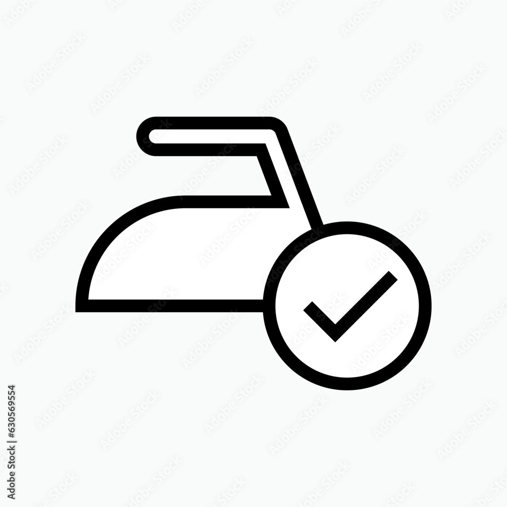 Iron Icon. Clothing Ironing, Laundry, Housework Symbol. Iron Icon. Clothing Ironing, Laundry, Housework Symbol.
