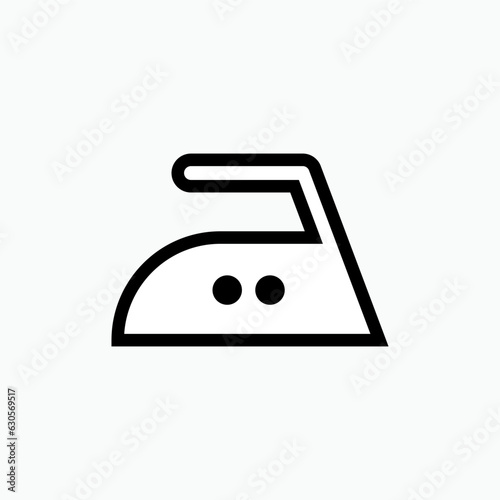 Iron Icon. Clothing Ironing, Laundry, Housework Symbol.   