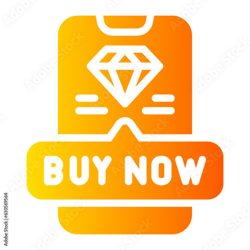 mobile store Gradient icon