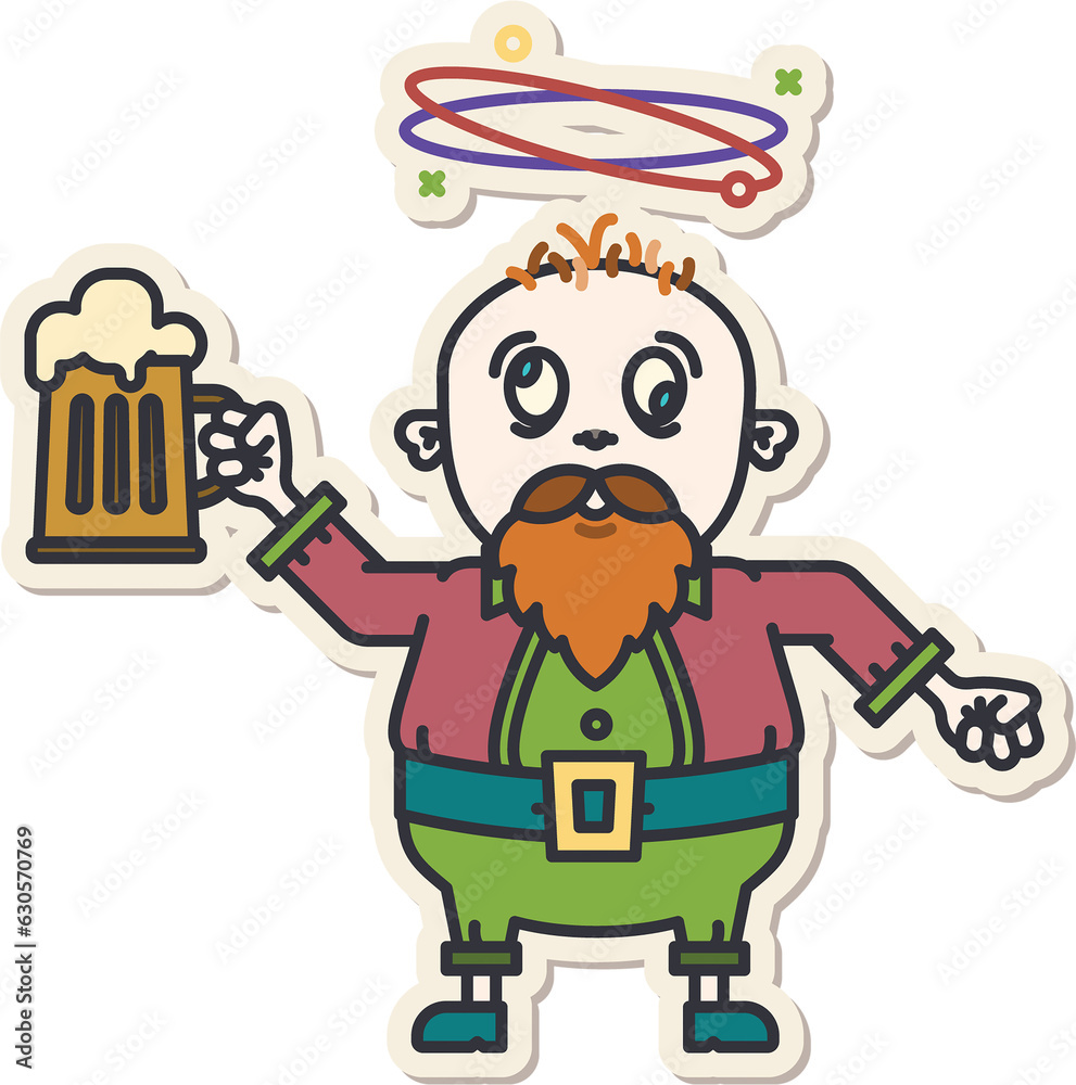 Digital png illustration of drunk man holding glass of beer on transparent background Digital png illustration of drunk man holding glass of beer on transparent background