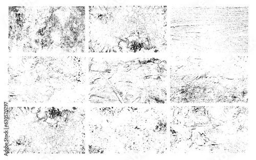 Collection of grunge textures. Vector.