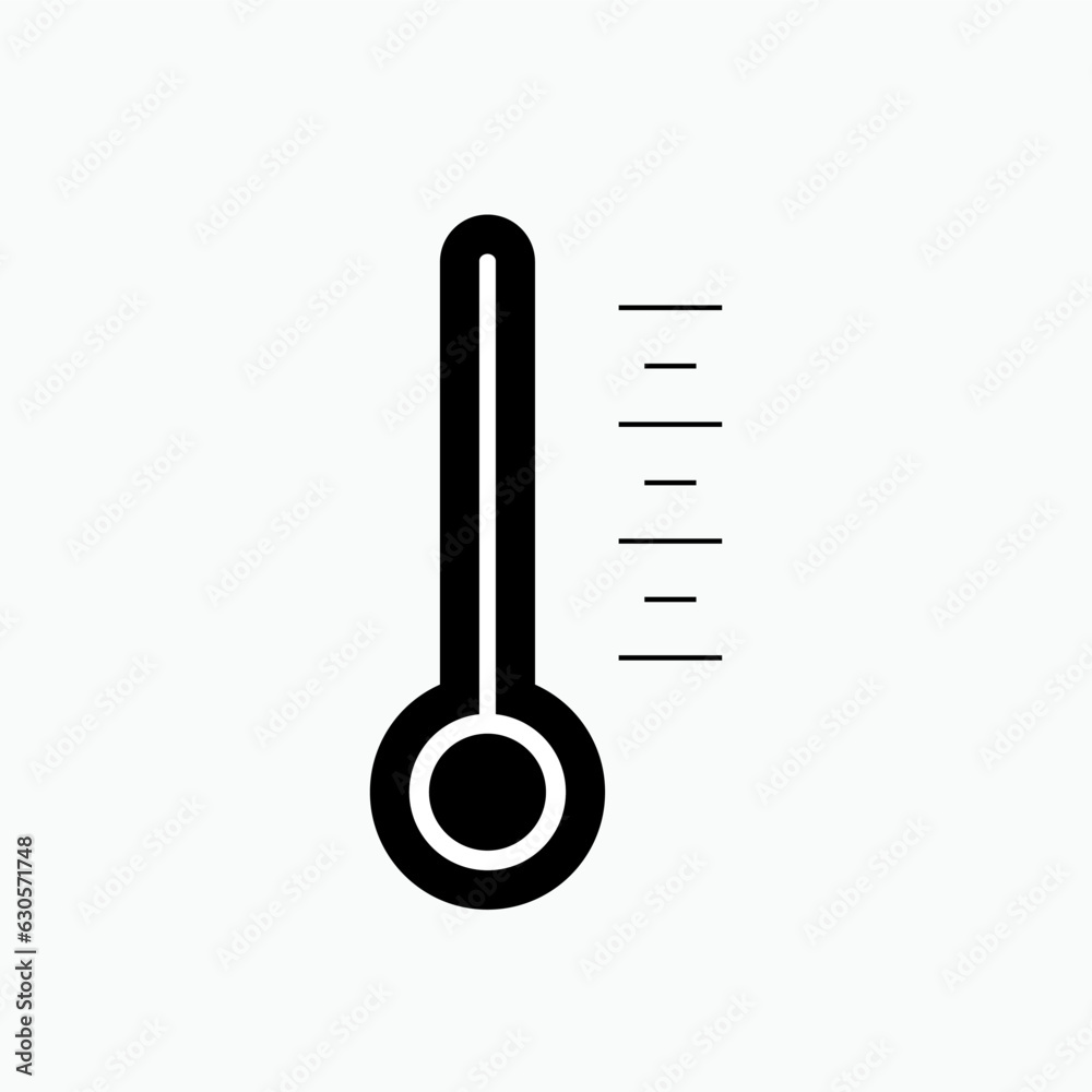 Thermometer Icon. Temperature Measurement, Medical Element Sign and Symbol - Vector Logo Template Thermometer Icon. Temperature Measurement, Medical Element Sign and Symbol - Vector Logo Template