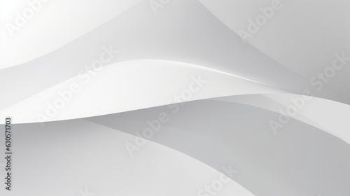 Light grey white gradient abstract background. Business corporate presentation, birthday party backdrop. Endless pure tech transition. Space for text. Random moving soft geometric, Generative AI