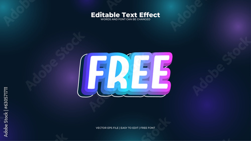 Free purple editable text effect