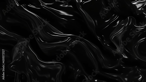 4k deep black liquid abstract background. Dark fluid water surface. Acrylic elegant cover. 3d creative dynamic poster. Black Friday Sale BG. Luxury premium. Marble wave, Generative AI