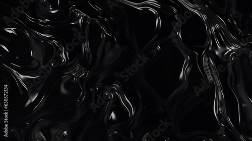 4k deep black liquid abstract background. Dark fluid water surface. Acrylic elegant cover. 3d creative dynamic poster. Black Friday Sale BG. Luxury premium. Marble wave, Generative AI