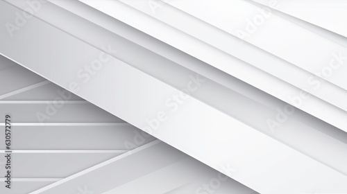 Elegant light grey white seamless looped background. Diagonal white stripes animation. Digital minimal geometric 3d BG. Technology metallic line. Premium luxury design template. Generative AI