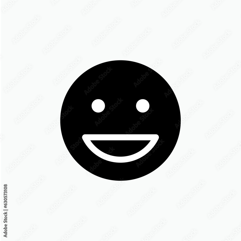Smile Emoticon. Happy Symbol - Vector Logo Template.