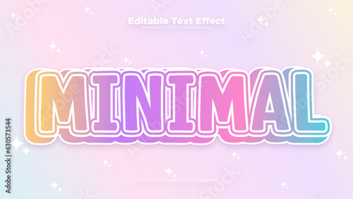 Minimal soft pink sparkling editable text effect