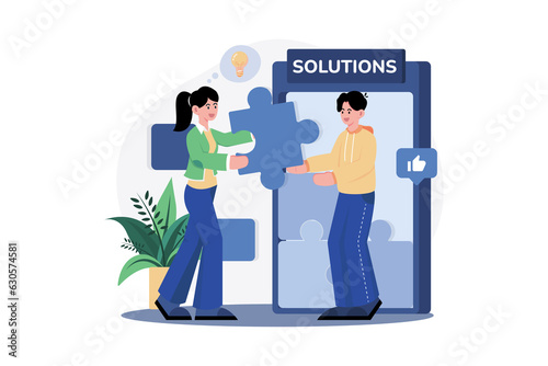 Marketing team working on a Marketing idea