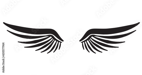Silhouette Angel Wings Vector