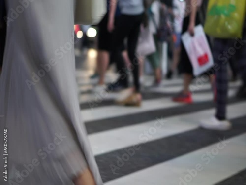 Wallpaper Mural Pedestrain feet people crowd crossing at shibuya junction Torontodigital.ca