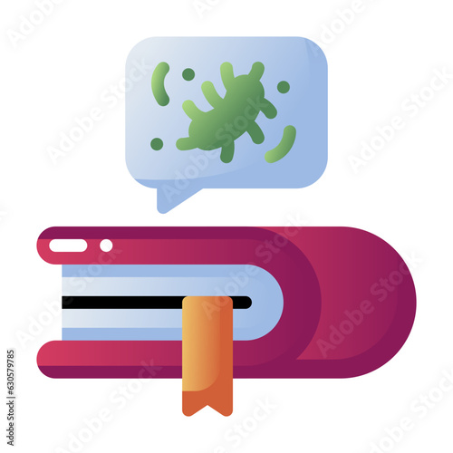 Biology education flat icon