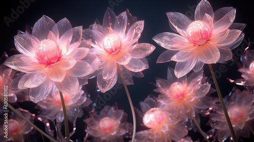 Dahlia glass flower closeup bloom © stocker