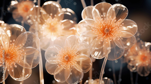 Dahlia glass flower closeup bloom