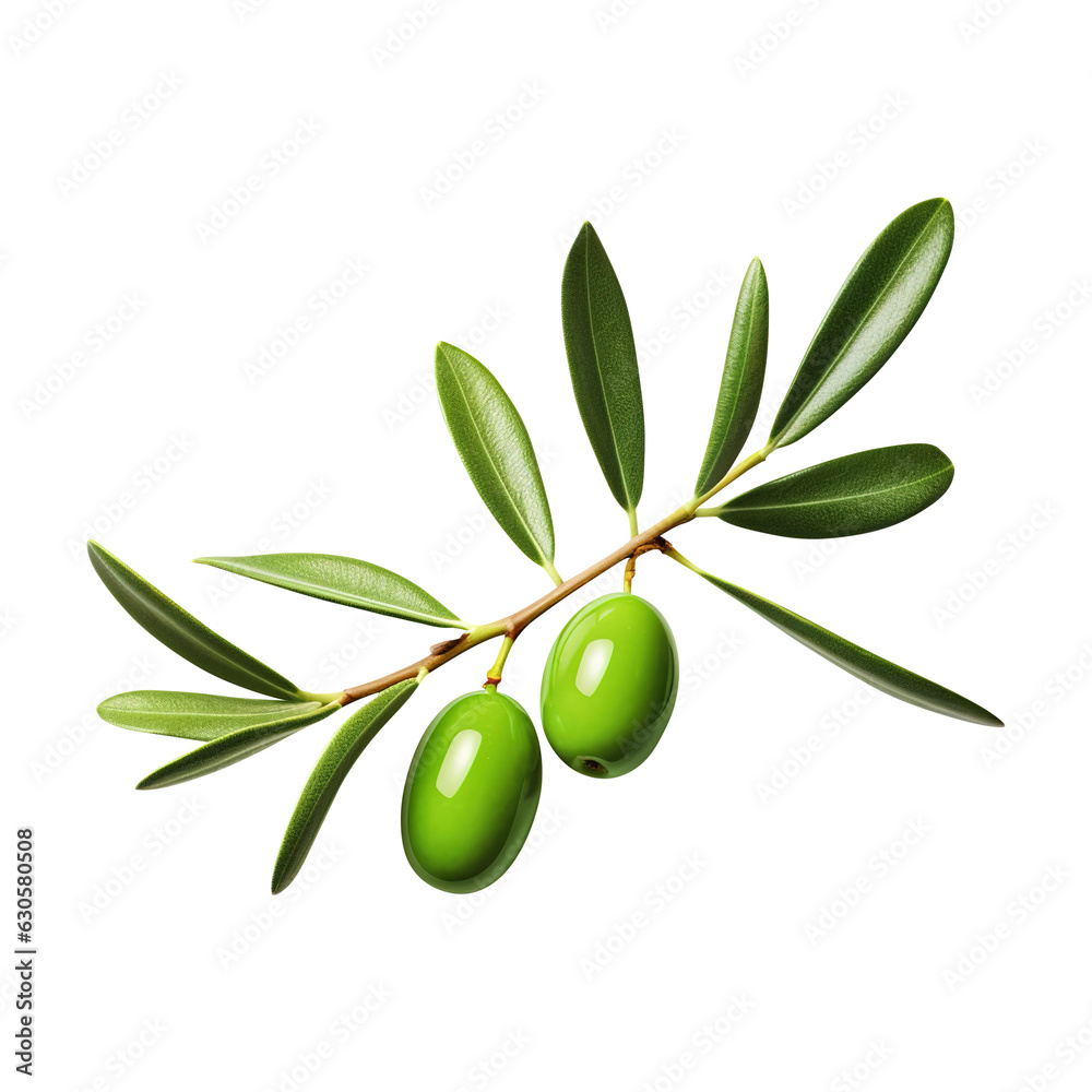 green olives with leaves on branch green olives with leaves on branch