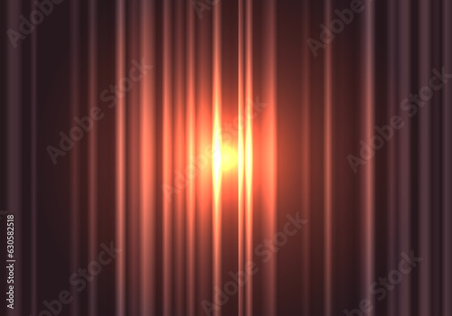 Luz detrás del telón. Luz detrás de las cortinas. Esperanza