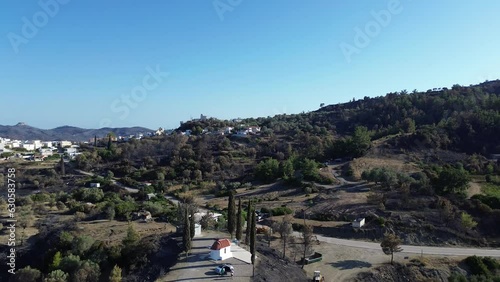 Rhodes wildfire damage after the fire brigade left in Greece, Rhodes burned down in Lindos, Archangelos, Masari, Agathi, Malonas, Lardos, Kalathos, Asklipieion photo